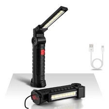 Lampada Torcia Lavoro Calamita Portatile LED Ricaricabile Faro da Officina Pesca