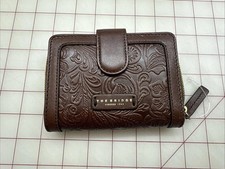 Portafoglio THE BRIDGE FIRENZE pelle lavorata marrone nuovo senza etichette piccolo difetto spedizione gratuita