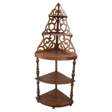 Elegante armadio angolare in noce massello metà XIX secolo