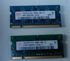 2x 1GB 2GB Memoria RAM Memoria