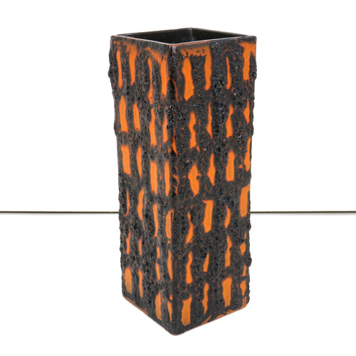 Vaso ceramica lava brutalista