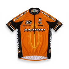 maglia ciclismo vintage anni '90 Marin mountain bike made in Italy taglia XL arancione