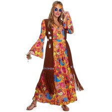 Costume hippie donna anni 70 S