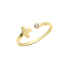 9ct Oro Giallo Croce Gap