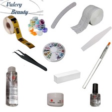 KIT RICOSTRUZIONE UNGHIE GEL UV LED   NO NDED  LIME NAIL ART TRIFASICO CLEANERS