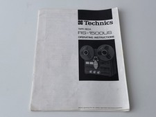 Manuale istruzioni uso e manutenzione Technics RS-1500US originale