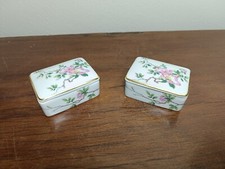 Coppia Scatoline in porcellana Havilland Limoges France