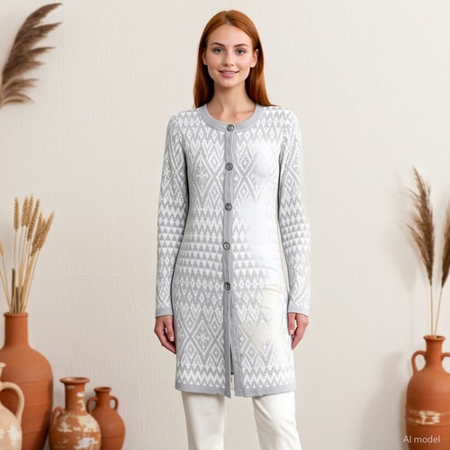 Retro preppy cardigan grigio - preppy,
