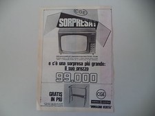 advertising Pubblicità 1966 TELEVISORE CGE 23'' TS 353/TS 265