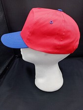 Cappellino bimbo bicolore con visiera - Colore rosso/blu - Taglia unica