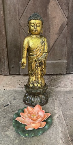 Statue bouddha bronze - en,