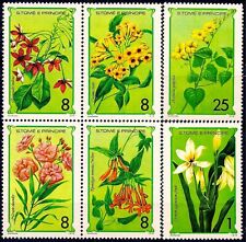Sao Tome 1979 Fiori Piante Ornamentali Giardino Botanico Natura 6v Set MNH