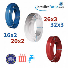 Tubo acqua multistrato rivestito e nudo 16x2 20x2 26x3 32x3 coibentato isolato