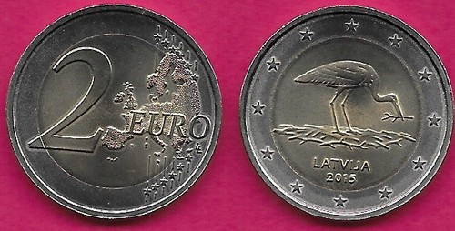 Lettonia euro 2015 unc - lettonia, 1
