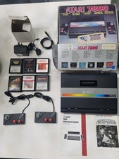 Vintage Atari 7800 - Console - Boxata con Asteroidi - Completa e altri 5 giochi