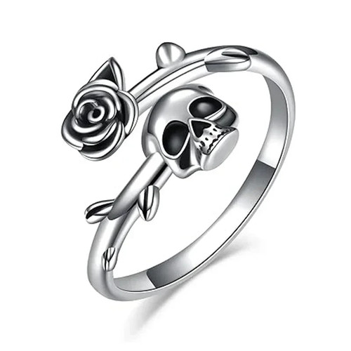 Anello donna teschio e - 💍,