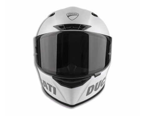 Casco moto ducati logo - casco, bianco