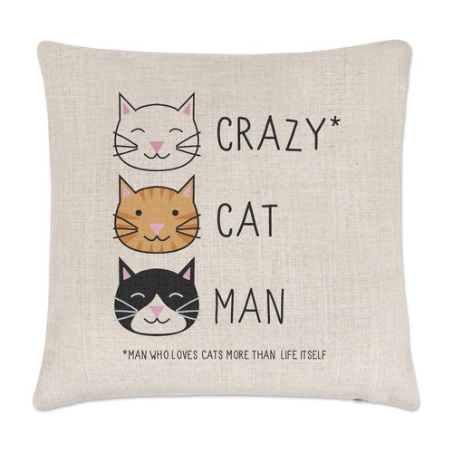 Pazzo gatto uomo lino - pazzo,