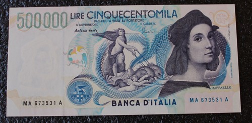 500 000 lire - lire, raffaello
