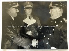 FOTO FOTOGRAFIA MUSSOLINI + HITLER A FIRENZE - ANNO 1941 - ORIGINALE