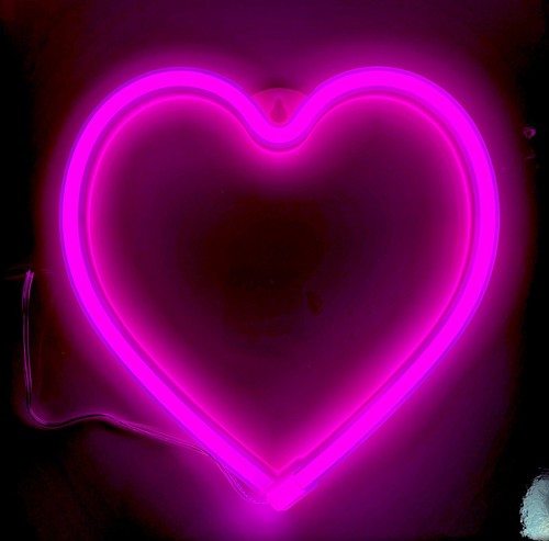 Lampada led cuore love - lampada,