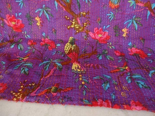 Trapunta kantha cotone fatto - kantha,