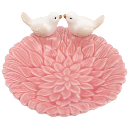 Ceramic birds jewelry plate - jewelry,