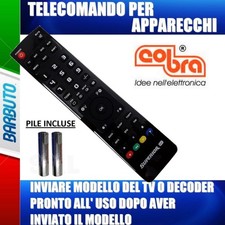 TELECOMANDO UNIVERSALE PER APPARECCHI MARCA COBRA - INVIARE MODELLO DEL TV O DDT