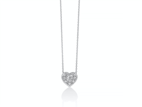 Miluna cuore pave collana - pave',