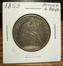 Mezzo dollaro 1853 seduto