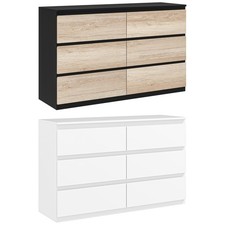 HOMCOM Cassettiera 6 Cassetti per Camera da Letto