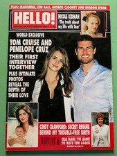 HELLO! mag 30-October-2001 PENELOPE CRUZ Tina Hobley Sophia Loren Cindy Crawford