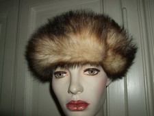 CAPPELLO COLBACCO HAT PELLICCIA MARTORA MARDER BEIGE  HUT VINTAGE 58/59 RARITA'