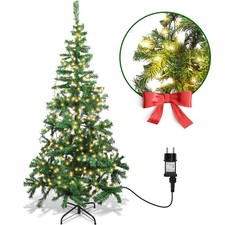 Albero di Natale Artificiale da 150 CM con Catena di Luci LED da 13 M 200 LED