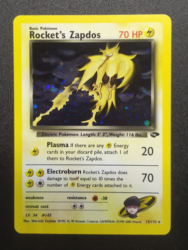 Rocket zapdos holo 132 - zapdos, 15/132