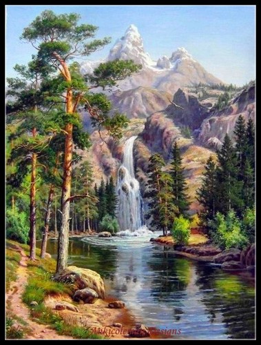 Montagne cascata tabella - montagne,