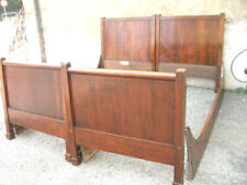 LETTO IMPERO ORIGINALE - MATRIMONIALE O 2 SINGOLI - COMPLETO - NOCE EMILIA  '800