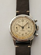 CROTON-"ERMETICO"-ACCIAIO-WATERPROOF-CASSA CLAMSHELL-RUOTA A COLONNE-VALJOUX 92