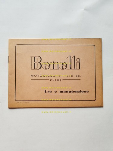 Benelli 175 extra 1964 manuale - 1964,