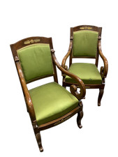 2 poltrone Impero in mogano Jacob Desmalter  PARIGI epoca prima meta'  XIX sec