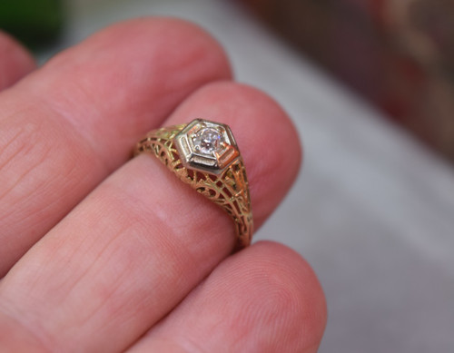Anello antico art - art, oro