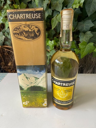 Licor chartreuse botella con - licor, chartreuse.