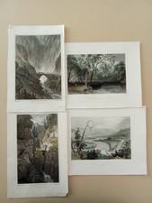Lotto 4 Paesaggi di Montagna Incisioni Vari autori Metà 800