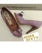 MISS SIXTY SCARPA SANDALO CON TACCO PELLE LILLA