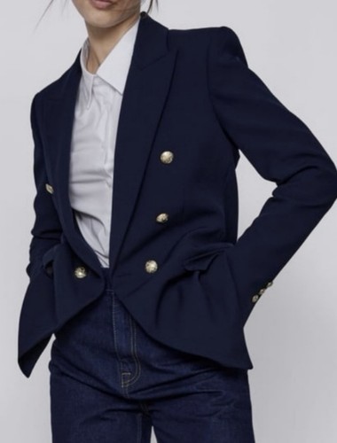 Blazer zara doppiopetto blu - zara,