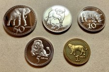 Set 5 monete Rhodesia 1-50 centesimi 2018