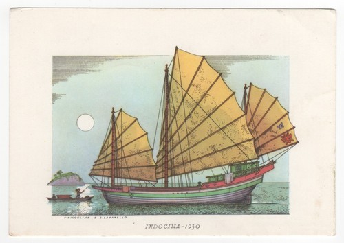 Indocina 1930 imbarcazione a - imbarcazione,