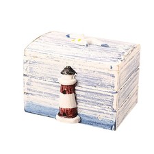  Scatole Portagioie Scatola Portaoggetti Con Coperchio Faro in Legno