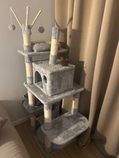 PawHut D30-359 95cm Albero Tiragraffi Multilivello per Gatti Adulti - Grigio