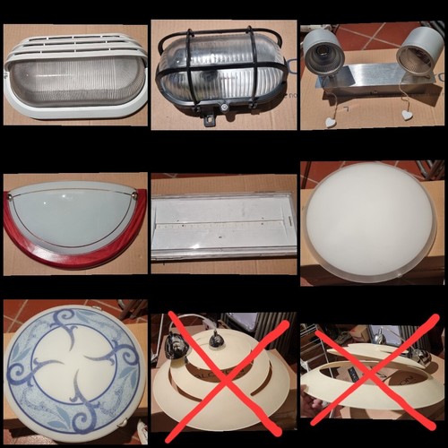 Lotto lampade applique - 10,